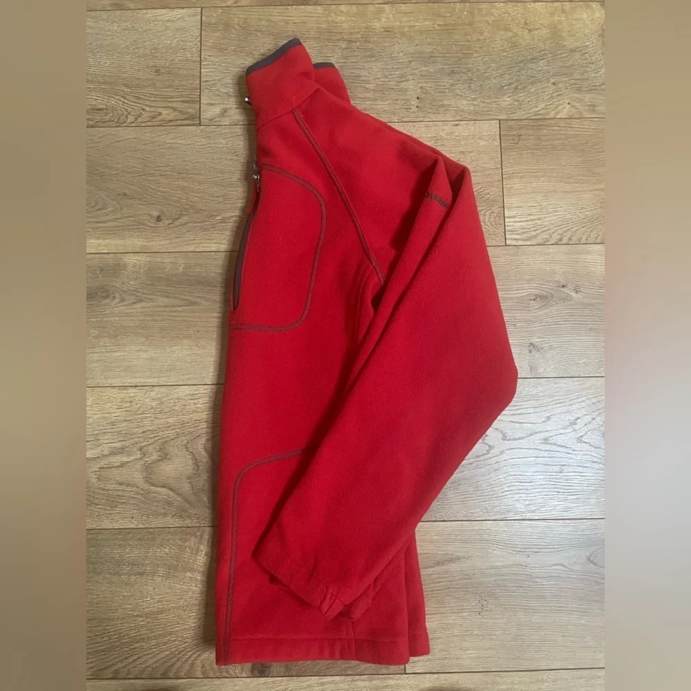 COLUMBIA Full-zip fleece Jacket red/boys youth size L/G